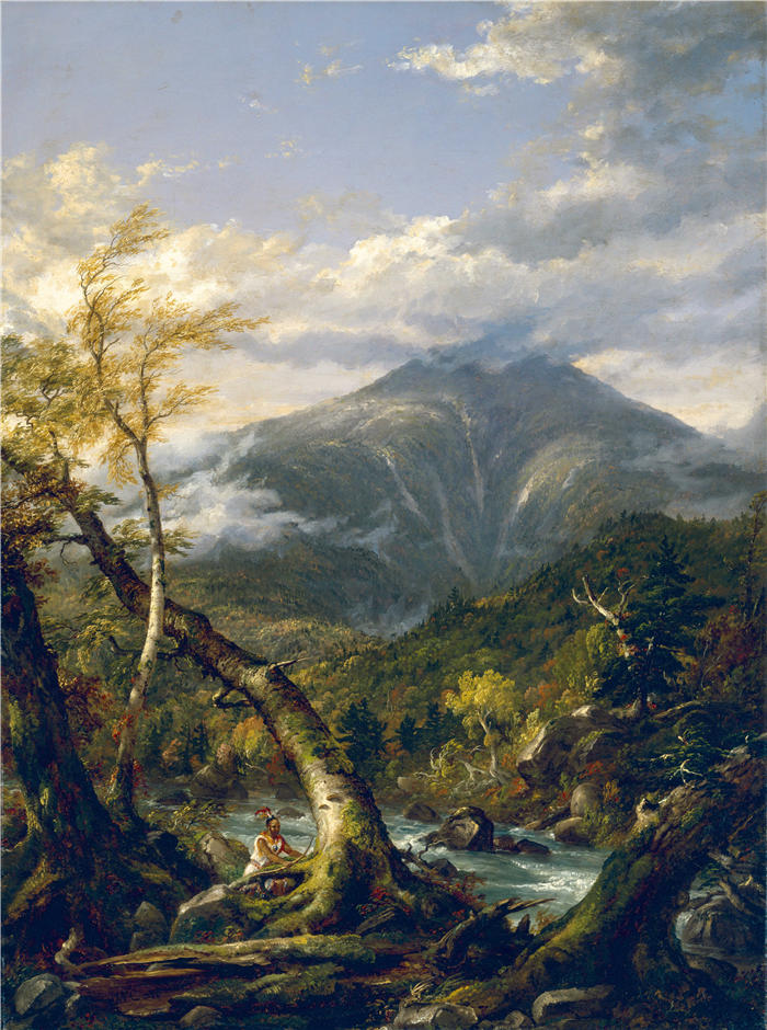 托马斯·科尔（Thomas Cole，美国画家）高清作品-《印度通行证》