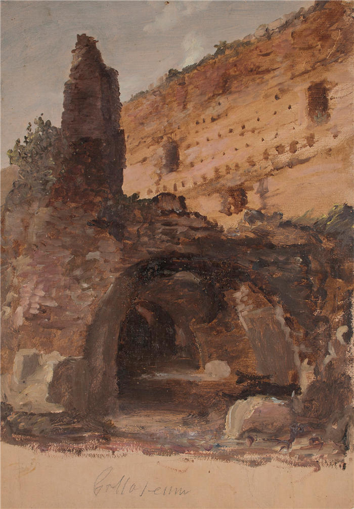 托马斯·科尔（Thomas Cole，美国画家）高清作品-《斗兽场 (1832)》