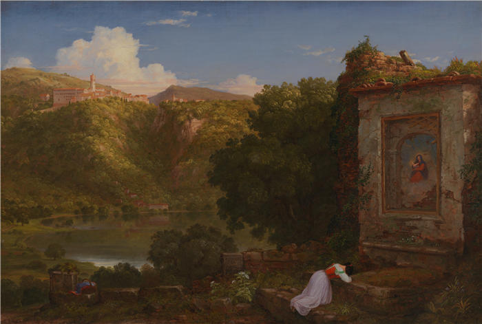 托马斯·科尔（Thomas Cole，美国画家）高清作品-《彭塞罗索 (1845)》
