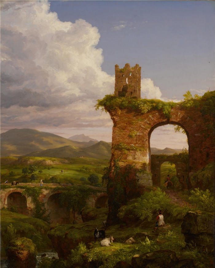 托马斯·科尔（Thomas Cole，美国画家）高清作品-《尼禄拱门》