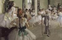 前500幅世界名画-埃德加 · 德加《舞蹈教室》作品