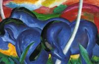 前500幅世界名画-弗兰茨 · 马尔克《蓝色大马》作品欣赏