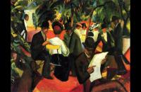 前500幅世界名画-奥古斯特 · 马克《公园餐厅》作品欣赏