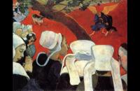 前500幅世界名画-高更油画《布道后的幻觉》