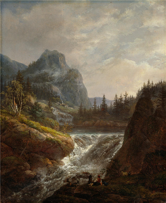 约翰·克里斯蒂安·达尔（Johan Christian Dahl，挪威画家）高清作品-《挪威风景 (1822)》