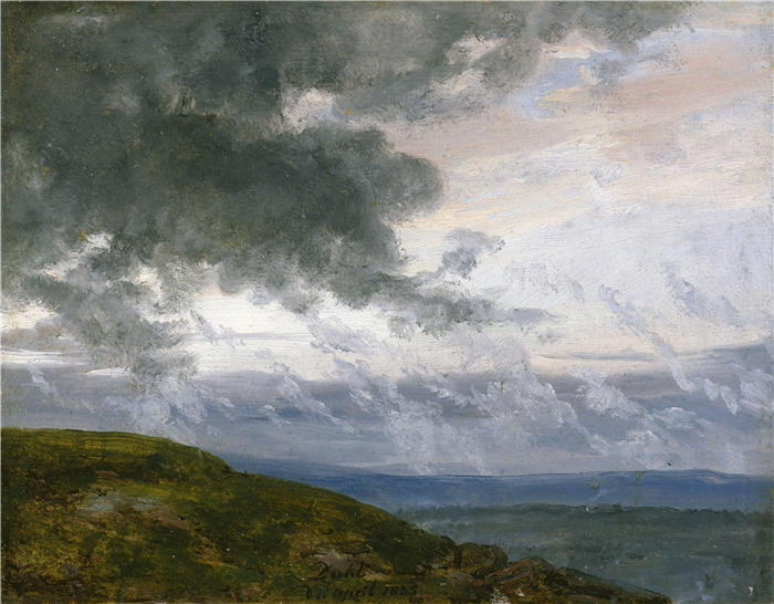 约翰·克里斯蒂安·达尔（Johan Christian Dahl，挪威画家）高清作品-《暴风云（1835）》