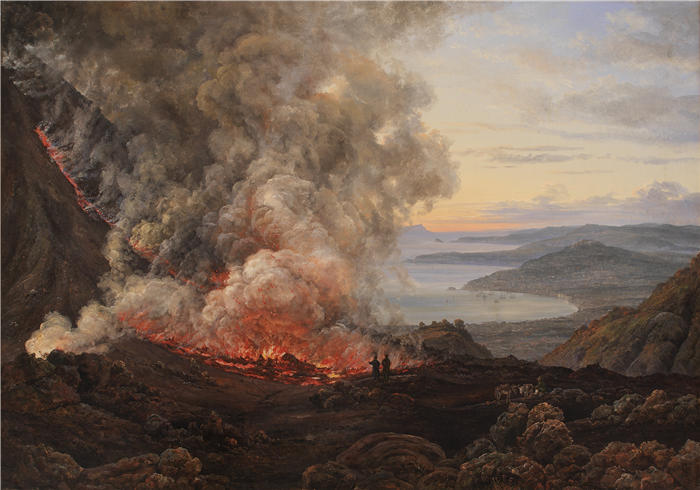 约翰·克里斯蒂安·达尔（Johan Christian Dahl，挪威画家）高清作品-《维苏威火山喷发》