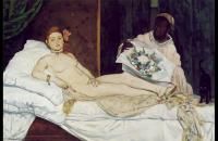 前500幅世界名画-马奈：《奥林匹亚，奥赛博物馆，巴黎》