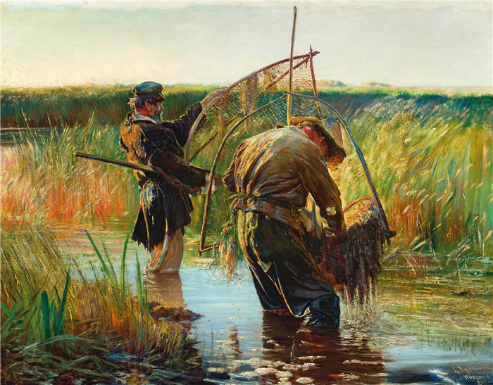 莱昂·扬·维佐科夫斯基(Jacek Malczewski，波兰画家)高清作品-《渔民 (1891)》