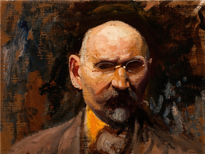莱昂·扬·维佐科夫斯基(Jacek Malczewski，波兰画家)高清作品-《自画像 (1908)》