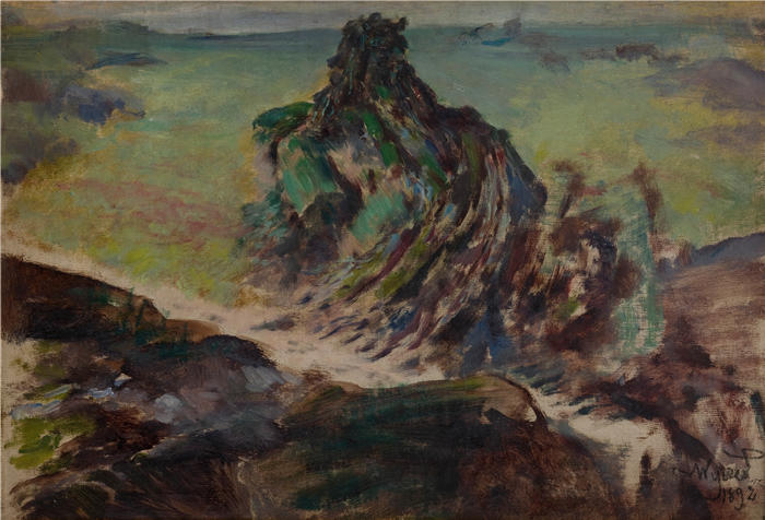 莱昂·扬·维佐科夫斯基(Jacek Malczewski，波兰画家)高清作品-《石化德鲁伊 (1892)》