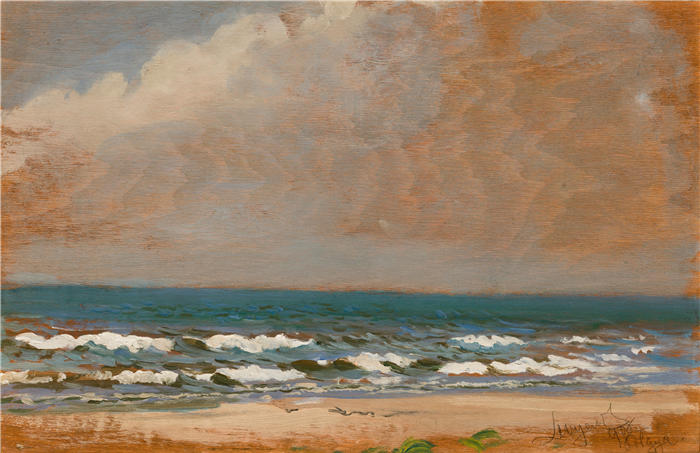 莱昂·扬·维佐科夫斯基(Jacek Malczewski，波兰画家)高清作品-《波瓦加的海景（1908 年）》
