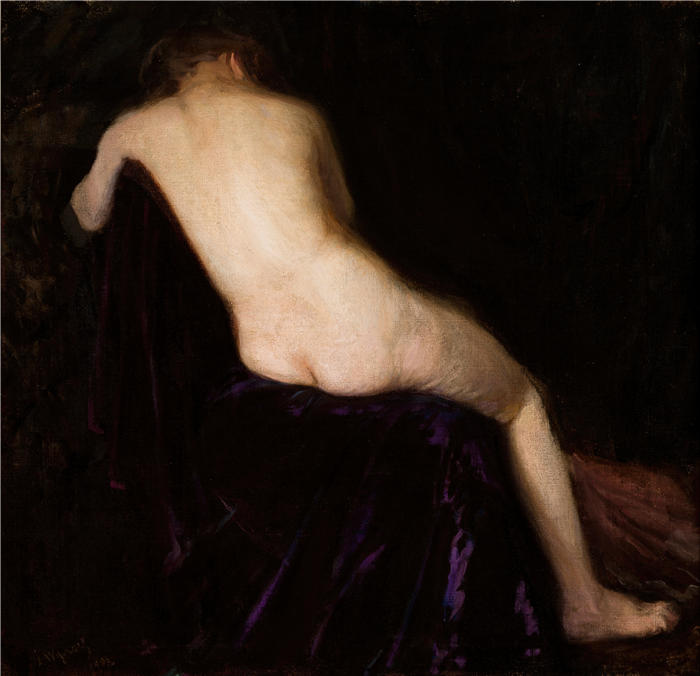 莱昂·扬·维佐科夫斯基(Jacek Malczewski，波兰画家)高清作品-《女性裸体 (1907)》