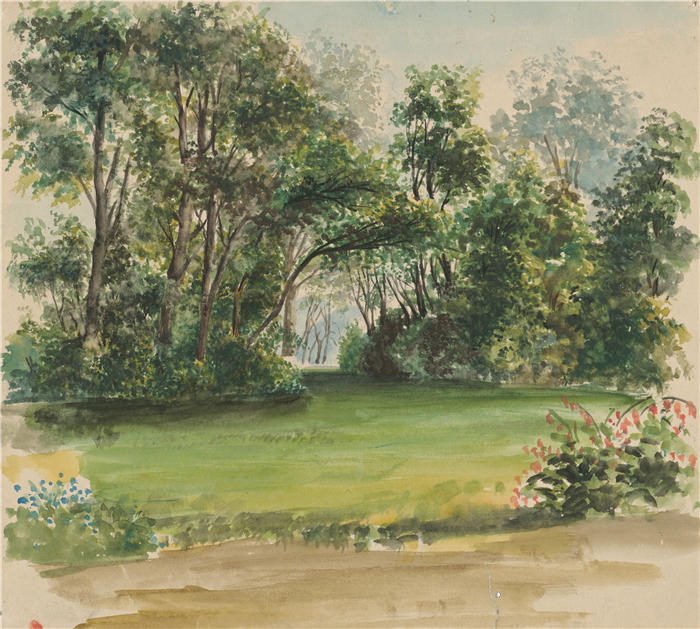 拉迪斯拉夫·梅德尼亚斯基（Ladislav Mednyánszky，匈牙利画家）高清作品-《斯特拉日基公园 (1870–1880)》