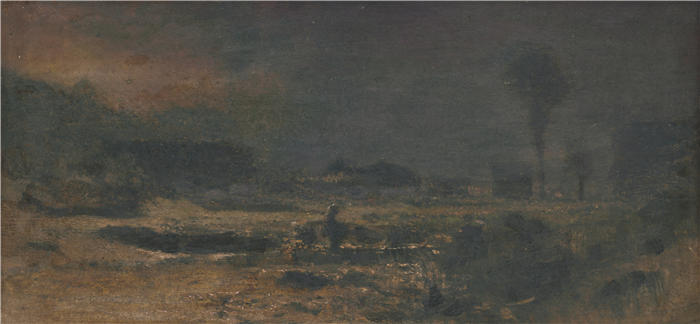 拉迪斯拉夫·梅德尼亚斯基(Ladislav Mednyánszky,匈牙利画家)高清作品-《风景 (1885–1890)》