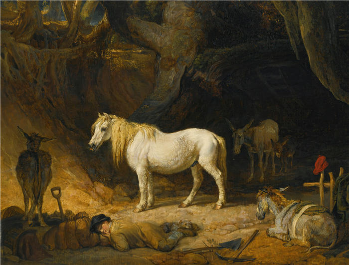 詹姆斯·沃德（James Ward，英国画家）高清作品-《沙坑 (1810)》