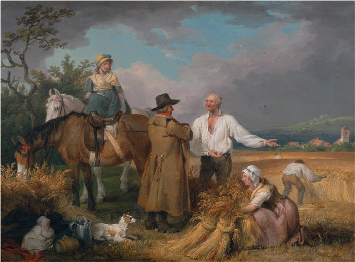 詹姆斯·沃德（James Ward，英国画家）高清作品-《收割者 (1800)》