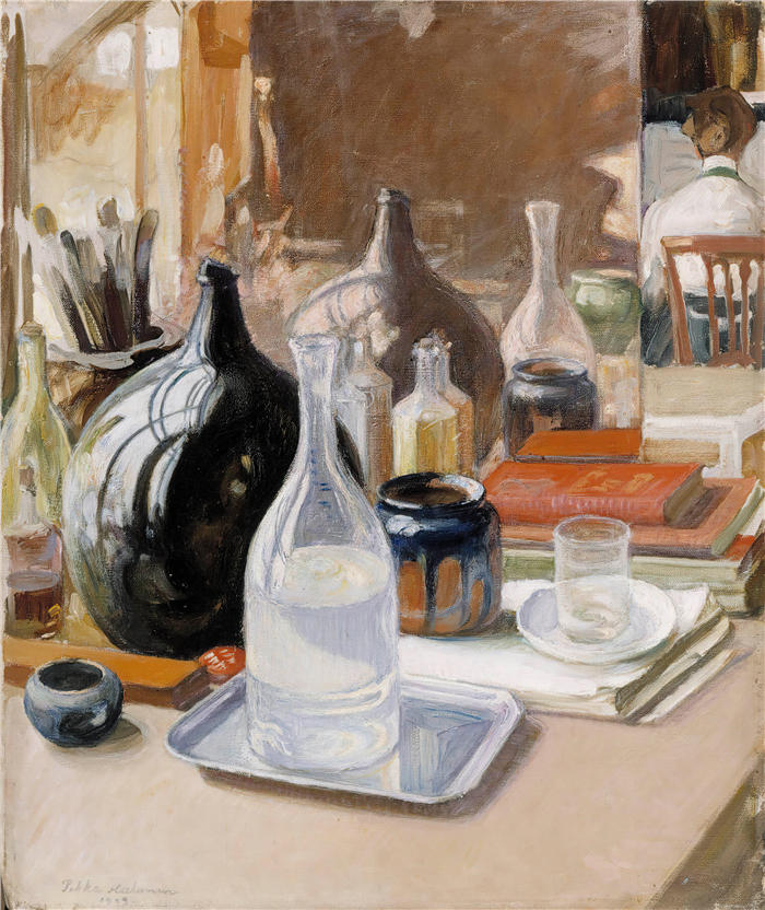 佩卡·哈洛宁(Pekka Halonen，芬兰画家）高清作品-《静物 (1909)》