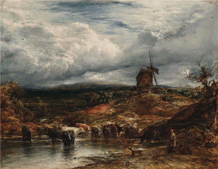 约翰·林内尔（John Linnell，英国画家）高清作品-《风车》