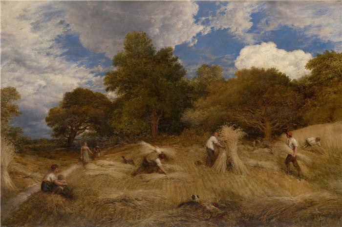 约翰·林内尔（John Linnell，英国画家）高清作品-《小麦》