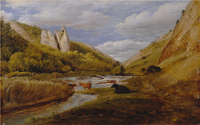 约翰·林内尔（John Linnell，英国画家）高清作品-《在多夫代尔 (1814 - 1815)》