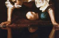 前500幅世界名画-卡拉瓦乔（米开朗基罗梅里西） 《水仙》（Narcissus））