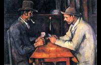 前500幅世界名画（40）-塞尚油画作品《玩纸牌者》