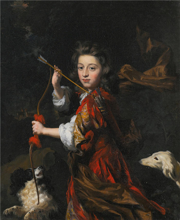 尼古拉斯·梅斯（Nicolaes Maes，荷兰画家）高清作品-《一个年轻贵族的肖像》