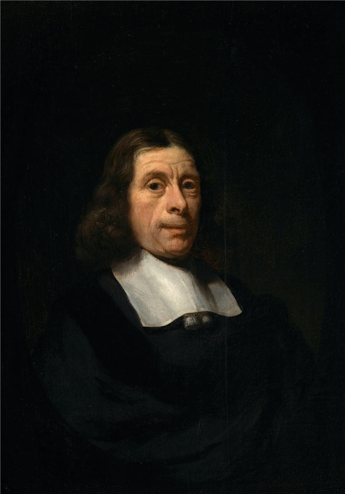 尼古拉斯·梅斯(Nicolaes Maes,荷兰画家)高清作品-《男人的肖像 (1670 - 1674)》