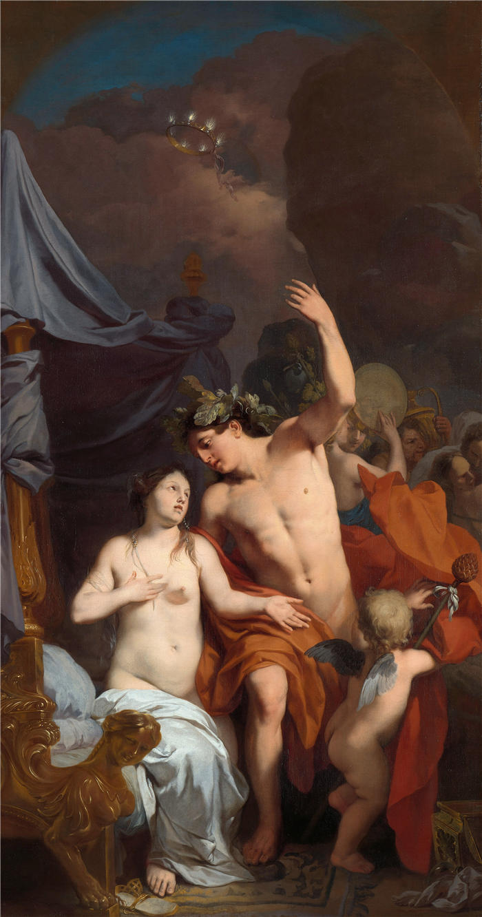 杰拉德·德·莱雷瑟（Gerard de Lairesse，荷兰画家）高清作品-《巴克斯和阿里阿德涅 (C. 1676 - 1678)》