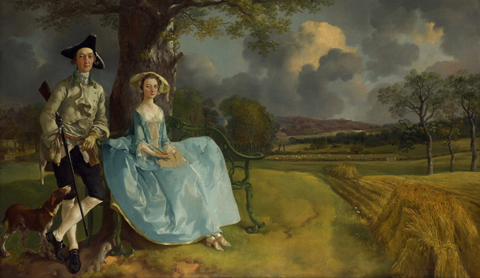 英国画家托马斯·盖恩斯伯勒（ Thomas Gainsborough）-安德鲁斯先生和夫人（1750）
