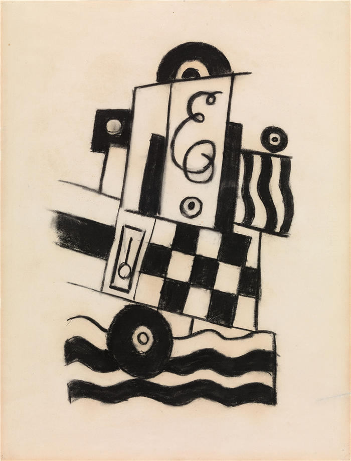 马斯登·哈特利(Marsden Hartley,美国画家)高清作品-《军事符号 1(约 1913 –14 年)》