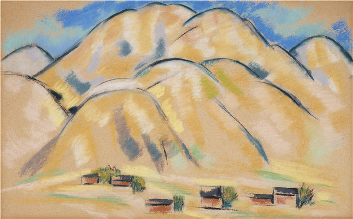 马斯登·哈特利（Marsden Hartley，美国画家）高清作品-《新墨西哥山 (1877 – 1943)》