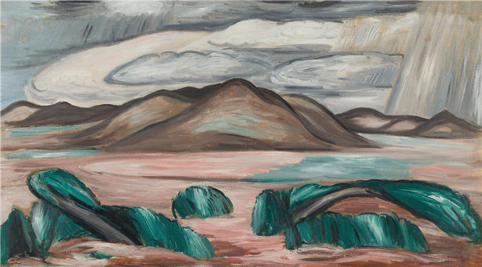 马斯登·哈特利（Marsden Hartley，美国画家）高清作品-《新墨西哥回忆录 No. 8 (1923)》