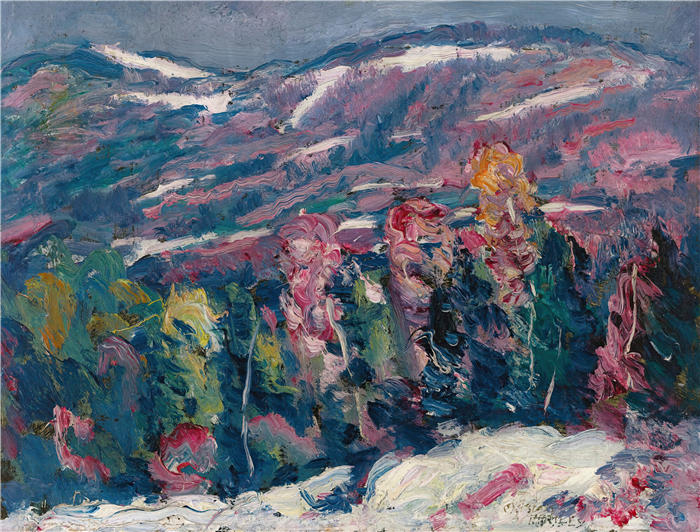 马斯登·哈特利（Marsden Hartley，美国画家）高清作品-《冬之歌》