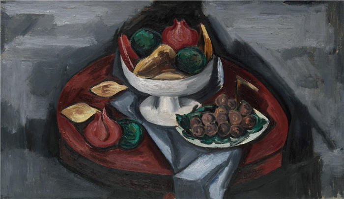 马斯登·哈特利（Marsden Hartley，美国画家）高清作品-《静物 No. 2（约 1921-23 年）》