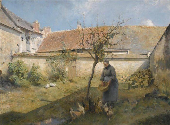 卡尔·拉尔森（ Carl Larsson，瑞典画家）高清作品-《坎帕涅 (1883)》