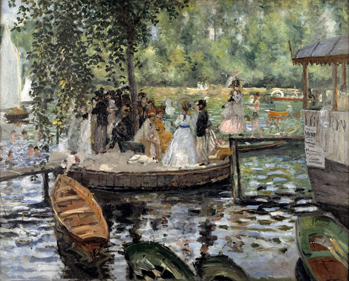 前500幅世界名画）-《拉格勒努耶尔》皮埃尔·奥古斯特·雷诺阿 （Pierre-Auguste Renoir）- 布面油画 - 67 x 81 cm