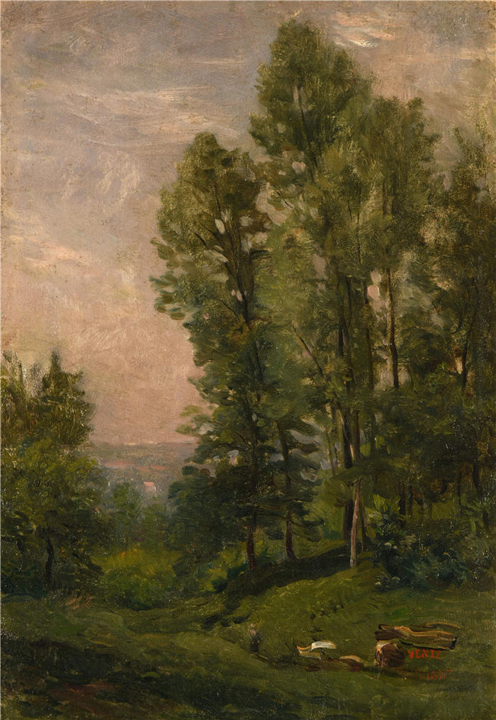 查尔斯·弗朗索瓦·杜比尼(Charles-Francois Daubigny,法国画家)高清作品-《景观》