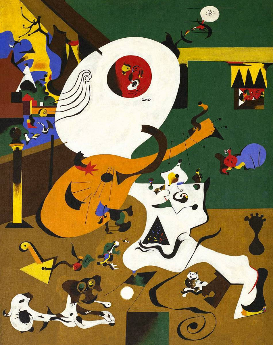 前500幅世界名画-“荷兰室内我” Joan Miro - 布面油画 - 92 x 73 cm