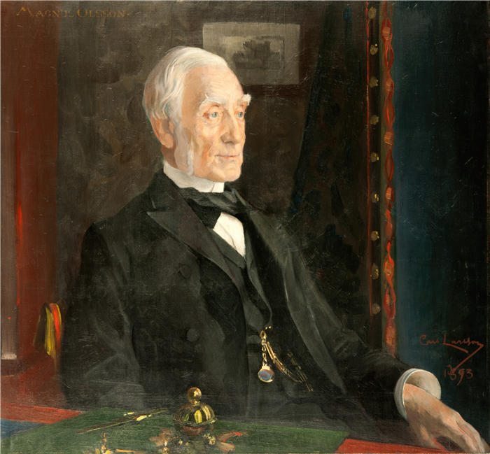 卡尔·拉尔森（ Carl Larsson，瑞典画家）高清作品-《马格努斯·奥尔森 (1893)》