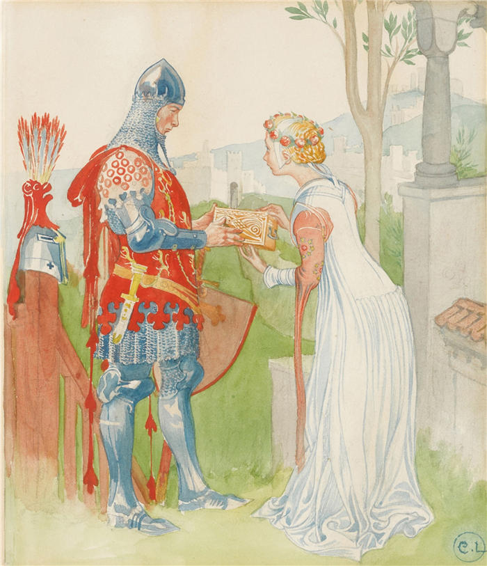 卡尔·拉尔森（ Carl Larsson，瑞典画家）高清作品-《丽莎娜和玛贡》