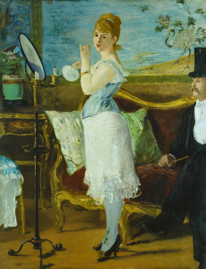 前500幅世界名画）-“娜娜” Edouard Manet - 布面油画 - 154 x 115 cm