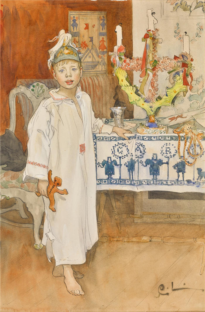 卡尔·拉尔森（ Carl Larsson，瑞典画家）高清作品-《乌尔夫》