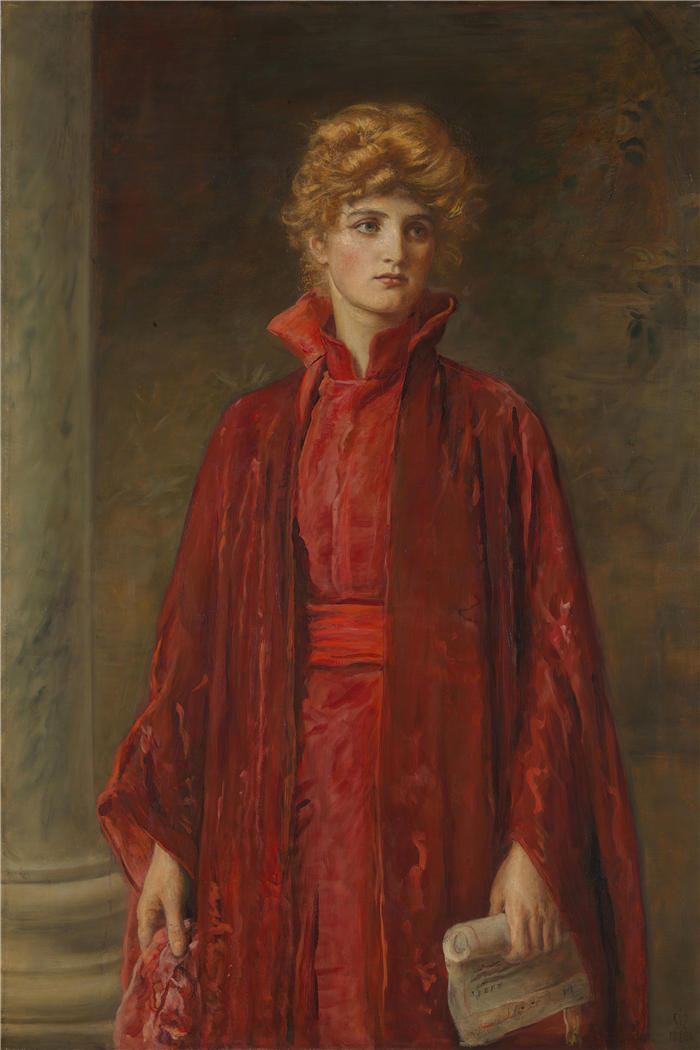 约翰·埃弗里特·米莱斯(John Everett Millais,英国画家)高清作品-《波西亚 (1886)》