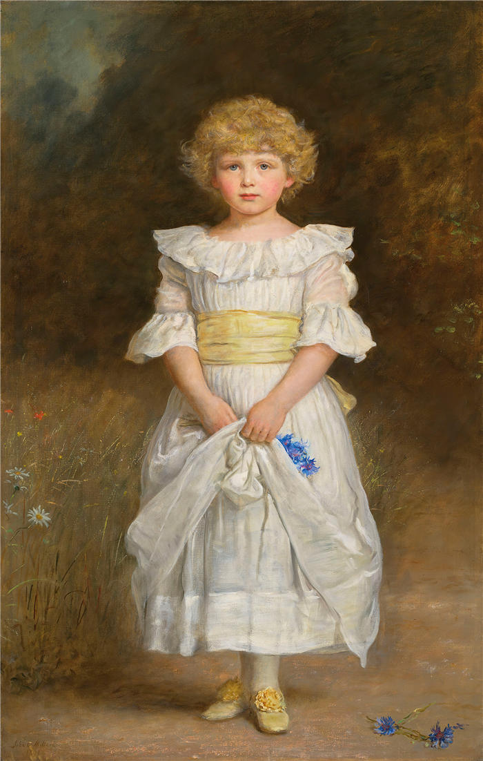 约翰·埃弗里特·米莱斯（John Everett Millais，英国画家）高清作品-《多萝西·劳森的肖像（1891 年）》