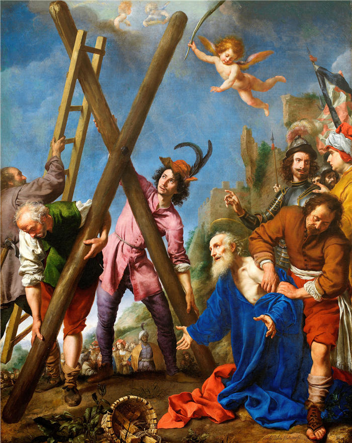 卡洛·多尔奇（Carlo Dolci，意大利画家）高清作品-《圣安德烈殉道前祈祷（1643 年）》