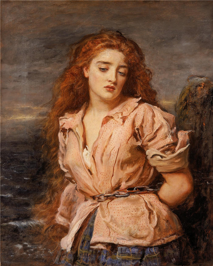 约翰·埃弗里特·米莱斯（John Everett Millais，英国画家）高清作品-《索尔威的殉道者（约 1871 年）》