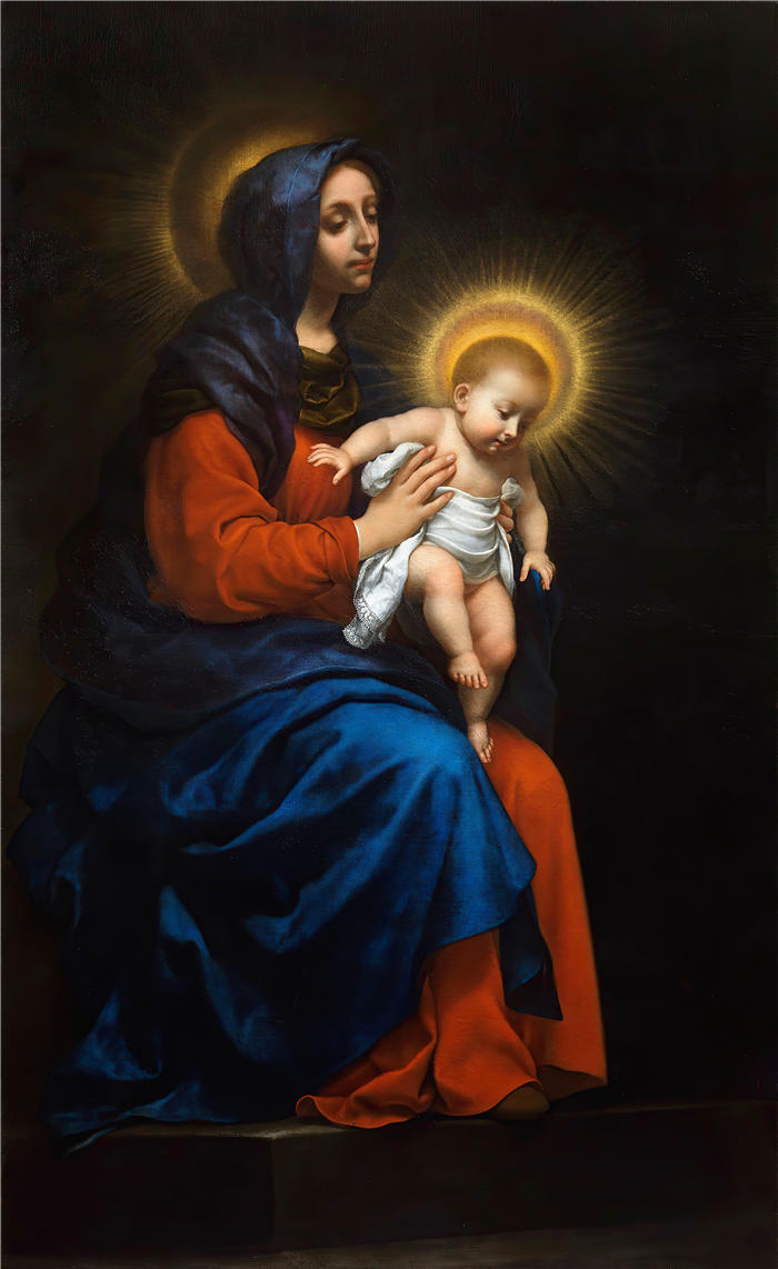 卡洛·多尔奇（Carlo Dolci，意大利画家）高清作品-《麦当娜与孩子（1570–75）》