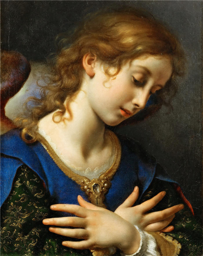 卡洛·多尔奇（Carlo Dolci，意大利画家）高清作品-《The Angel Of The Annunciation (C.1653)》